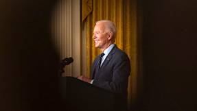 President Joe Biden tapes video addresses on Wednesday, June 2, 2021, in the East Room of the White House. (Official White House photo by Cameron Smith)